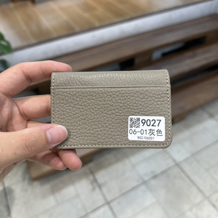 Cross-Border Foreign Trade New Genuine Leather Multi-Ring Binder Mirror Window Small Card Holder First Layer Cowhide Card Bag Document Storage Card Album Card Holder