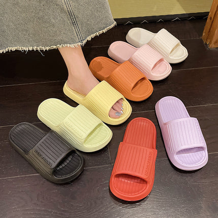 2024 Summer Simple Slip-On Slippers for Women and Couples at Home and Outside, Soft-Soled Non-Slip Home Bathroom Eva Slippers