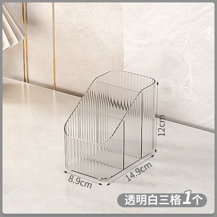 Light Luxury Cosmetics Storage Box Desktop Dressing Table Lipstick Skin Care Products Water Ripple Acrylic Large Capacity Storage Rack
