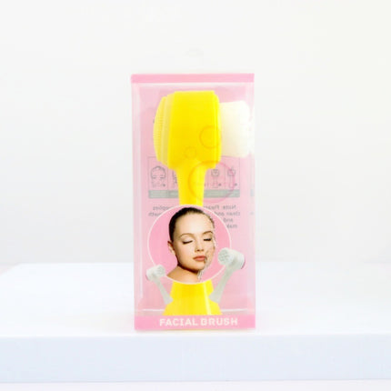 3D Silicone Double-sided Cleansing Brush Silicone Face Washing Brush Soft Hair Cleansing Brush Cleaning Pore Face Washing Instrument Massage Artifact