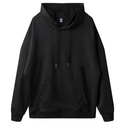 American fashion brand 260g pullover casual loose hooded sweater dopamine solid color heavy shoulder hoodie in spring and autumn