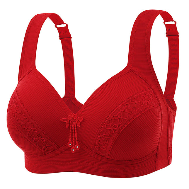 Cross-border new large size non-steel ring comfortable breathable gathered women's underwear non-magnetic thin cup smooth fat mm bra
