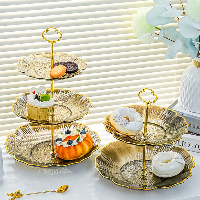Fruit plate living room home coffee table multi-layer afternoon tea dessert cake plate dessert front desk display shelf light luxury