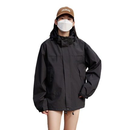 23657 Spring and Autumn Outdoor Men's Color Block Thin Hooded Jacket Xizang Casual Sports Men's and Women's Jacket