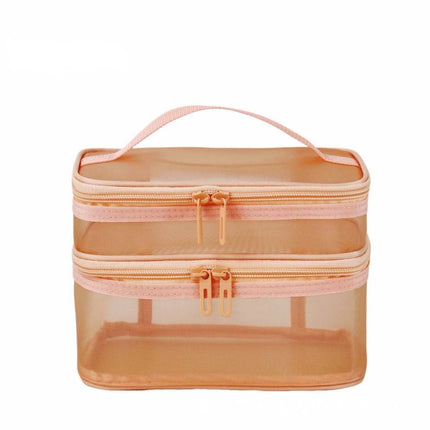 Mesh Cosmetic Bag, Large Capacity, Cosmetic and Toiletries Cosmetics Bag, Travel Cosmetics Bag, Portable and Printable Logo