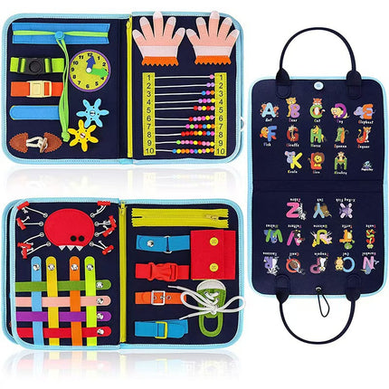 Cross-border special felt learning board children's educational early education board DIY busy board Montessori Children's Enlightenment dressing board