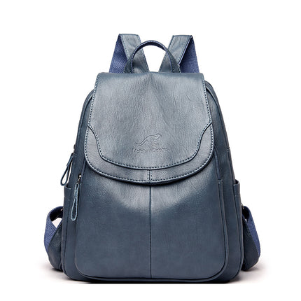 Barrel Kangaroo Women's Bag 2025 New genuine goods Women's Large Capacity Soft Leather Backpack Simple Fashion Travel Bag