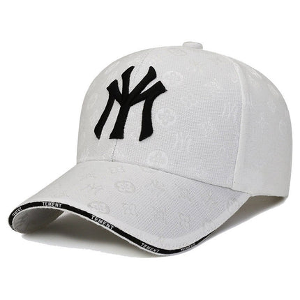 Four-Season Sunshade Baseball Cap Unisex Fashion Versatile Wide-Brim Face-Slimming Duckbill Cap Trendy Letter Deep Crown Hat