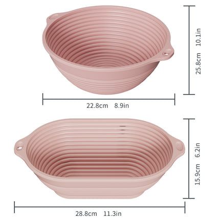 Silicone Fermentation Basket Household Oven Baking Dough Fermentation Bowl Folding High Temperature Resistant Large Capacity Bread Fermentation Basket