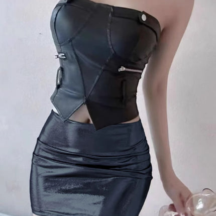 Hot Girl Sexy Dj Bar Tight Skirt New Internet Celebrity Anchor Fashion Sweet Pull Film Skirt 907