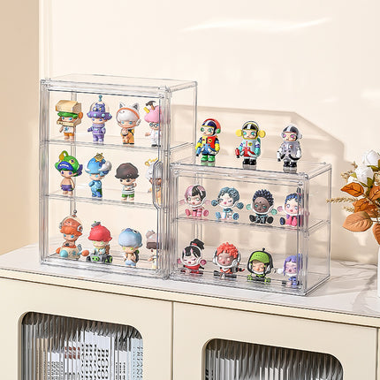 Which display rack transparent acrylic with lid dustproof storage blind box hand-held Lego display box bubble Mart