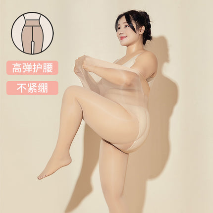 Large size 250kg horse oil socks cross-border black silk oil bright smooth oil stockings anti-hook silk high-grade pantyhose