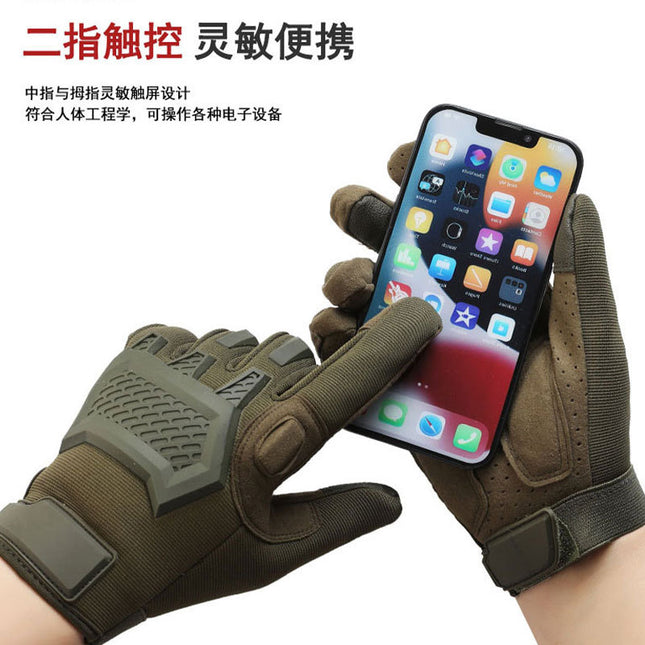 Tactical Gloves Men's Outdoor Rock Climbing Sports Training Protective Motorcycle Anti-slip Touch Screen Cross-border Riding Gloves Men
