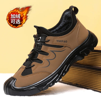 Non-Slip Wear-Resistant Shoes Single Cotton Same Style Autumn New Style Pin-Resistant Wear Labor Protection Shoes Men's Casual All-Match Simple Work Shoes