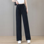 Black-[summer wide leg pants] with pockets / M