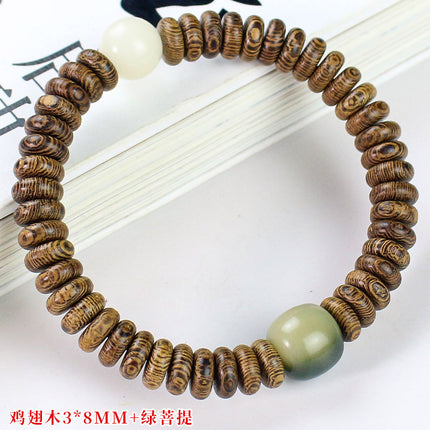 Factory wholesale Wen play wooden beads bracelet 108 beads for men and women lovers jewelry gift chicken wings wooden bracelet