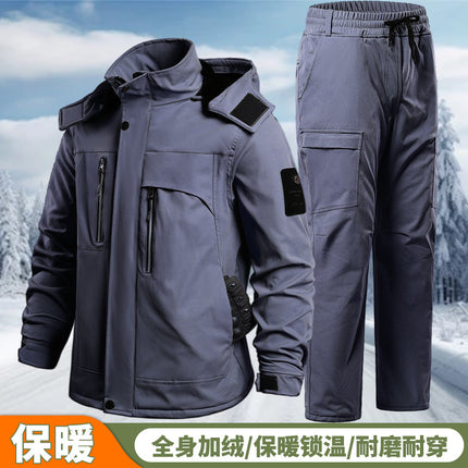 Cross-Border Winter Cold-Proof and Warm Work Clothes, Outdoor Jackets, Waterproof Loose Cycling and Crawling Tactical Suits