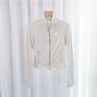 Light ivory white 093 gold zipper jacket / S/2 size 40~45kg