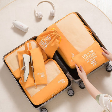 Cross-Border Travel Storage Set, Business Trip Packaging, Clothes Organizing Bag, Machine Washable, Multi-Functional Travel Storage Six-Piece Set