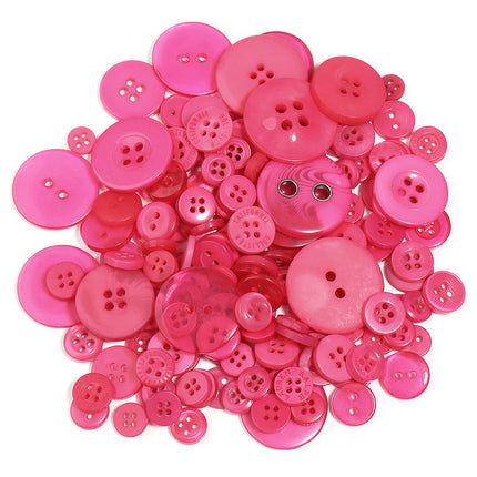 Resin round four eye color buttons handmade DIY mixed buttons making button painting button flower material bag