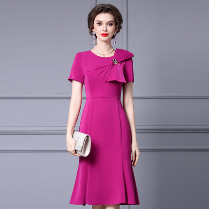 Zhili Formal Occasion Banquet Dress with Bow Decoration, High-Waisted Mermaid Gown, Summer 2026