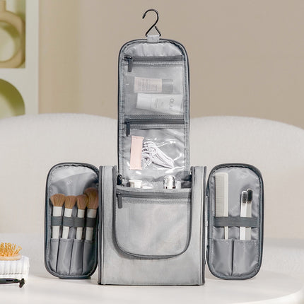 Multi-functional double-opening wash large-capacity travel storage bag portable hook wash bag anti-splash thickened portable