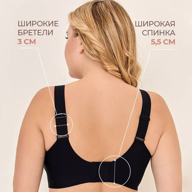 Cross-Border Plus-Size Lingerie, Wide Shoulder Straps, Seamless Lingerie for Women with Large Busts, Minimizing Bra, Wireless Bra, Custom Lingerie