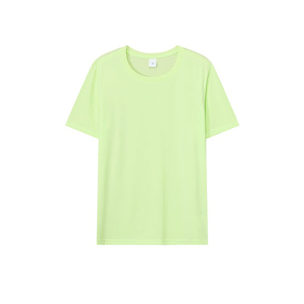 Loose-Fitting | 50-Count Double Yarn T-Shirt Ice Silk Cotton Round Neck Short-Sleeve T-Shirt Moisture-Wicking Business Casual Half-Sleeve for Men