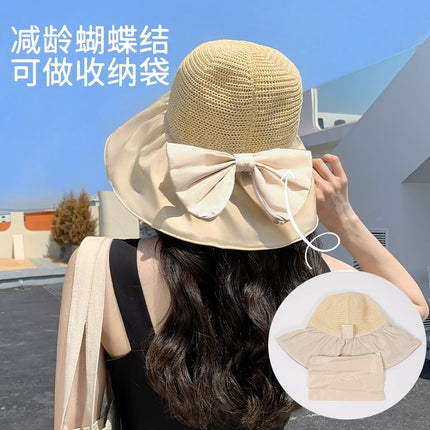 Foldable Storage Vinyl Fisherman Hat Women's Anti-Uv Upf50+ Sun Protection Hat Covering Face Large Brim Summer Sun Hat