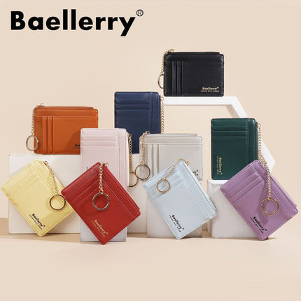 Baellerry New Women's Card Holder Id Holder Cross-Border Multi-Card Slot Card Holder Card Sleeve Thin Coin Card Holder Women