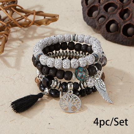 European and American Cross-Border Hot-Selling New Bohemian Bracelets Creative Tassel Multi-Layer Beaded Bracelets Fashion Jewelry