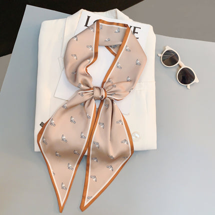 2025 New Long Scarf Korean Style Printed Temperament Scarf Summer Fashion Decorative Bangle Scarf Factory Wholesale