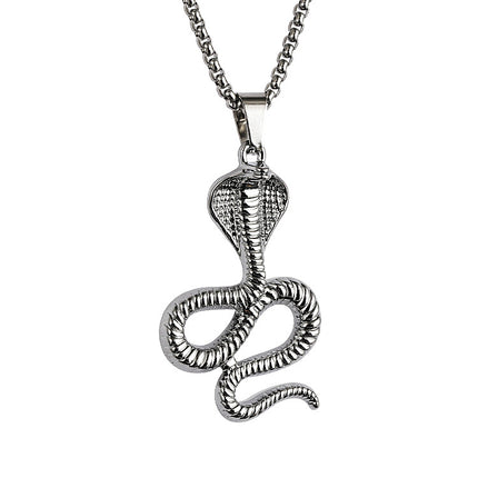 Cross-Border Jewelry New Model Cobra Necklace Punk Metal Animal 2026 New Year of the Snake Zodiac Pendant Necklace