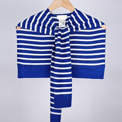 Korean Style New Striped Knitted Shawl for Women, Suitable for Spring and Autumn, Air-Conditioned Rooms, Office, Versatile and Fashionable Shoulder Scarf