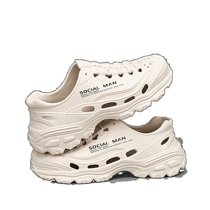 Croc Shoes Men's Summer Outer Wear Sports All-Inclusive Driving Thick-Soled Wear-Resistant Large Size 45 Beach Sandals