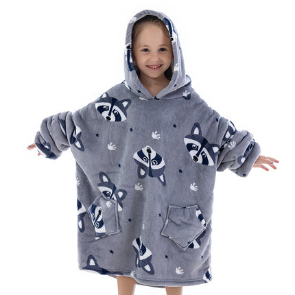 New composite winter clothes home pajamas lazy TV blanket baby flannel oversized super thick lambswool cartoon