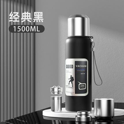 Large Capacity 316 Stainless Steel All-Steel Pot Men's Outdoor Travel Mountaineering Portable Thermos Cup Wholesale Cross-Border