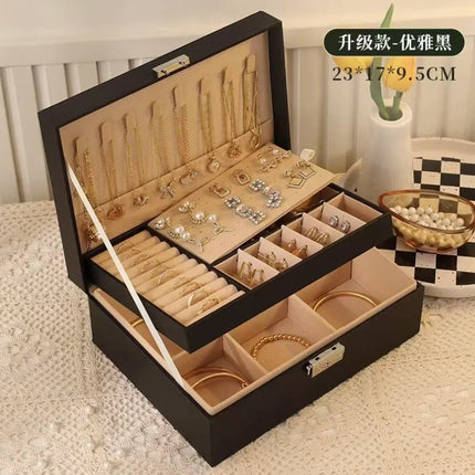 Jewelry Box with Password Lock, Multi-Layer Jewelry Storage Box, Gold Jewelry, Wedding Gift, Large Capacity, Dust-Proof Storage Function