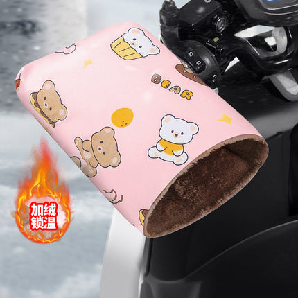 Electric Motorcycle Gloves, Winter Waterproof and Warm Handlebar Covers, Battery Car Tram Covers, Cycling Anti-Slip Cycling Covers