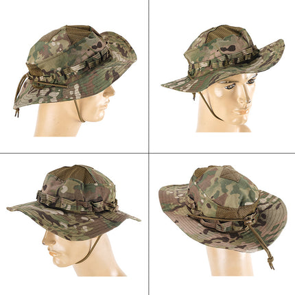 Foreign trade new military fan PRO second generation round hat with large brim spring and summer sunshade breathable tactical camouflage benney hat