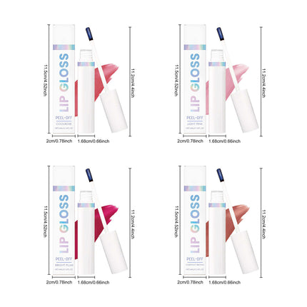 Moisturizing Tear off Lip Gloss Waterproof Long-Lasting Anti-Drying Peel Liquid Lipstick Pink Tint Natural Tearable Lips Glaze