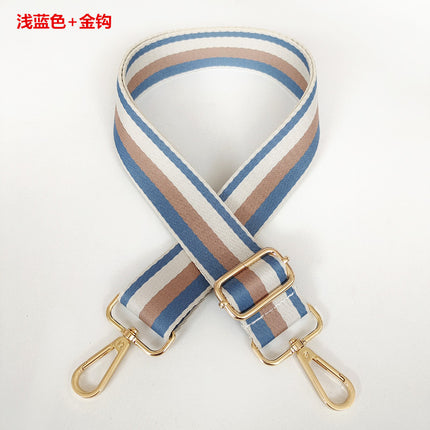 Thickened Color Stripe Wide Shoulder Strap Adjustable Shoulder Crossbody Bag Strap Small Fresh Women's Bag Extended Belt Wholesale Belt