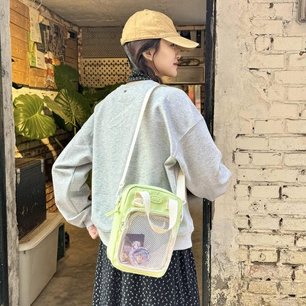 All-Match Girl's Transparent Painful Bag Baby Bag Student Cute Crossbody Bag Lightweight Mobile Phone Bag Casual Small Bag for Women