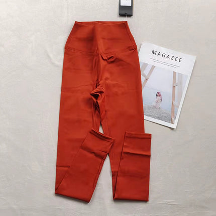 lu same style brushed ~ soft and delicate skin-friendly high waist hip lifting yoga pants fitness ankle-length pants in area T ~