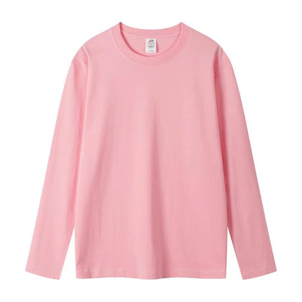Pure Cotton T-Shirt Printed Logo Crewneck Long Sleeve T-Shirt Customized Printing Class Clothes Corporate Work Clothes Cultural Shirt Advertising Shirt