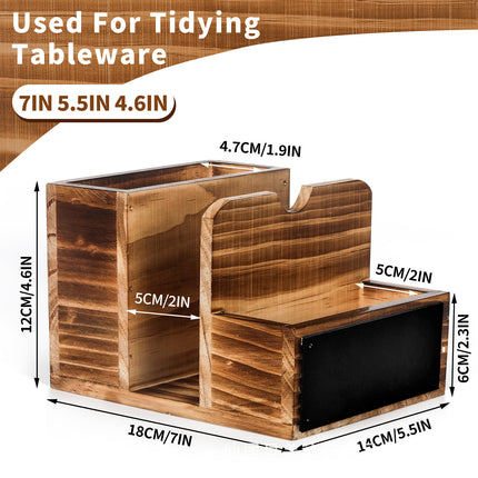Solid Wood Desktop Tissue Box Living Room Table Tissue Holder Kitchen Countertop Seasoning Jar Placement Rack Retro Style Tissue Box