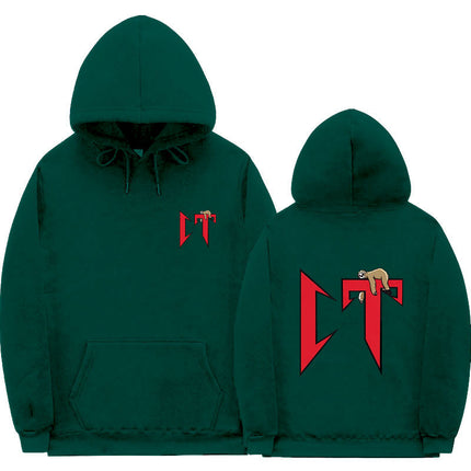 European Size Rib Bottom Fashion Printed Sweatshirt Loose Hoodie Men's and Women's Casual Sports Sweatshirt
