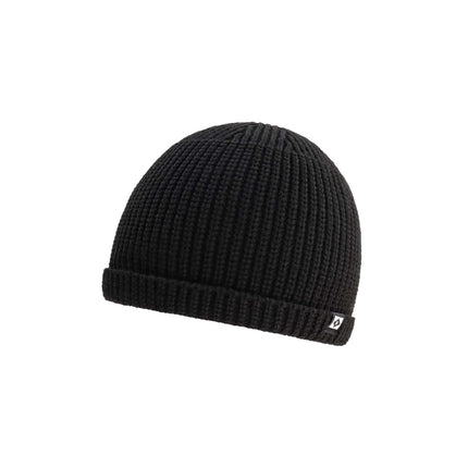 Japanese New Style Small Turn-up Wool Hat Women's Short Autumn and Winter Warm Cold Hat Men's All-match Trendy Melon Skin Knitted Hat