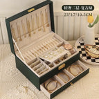 Light luxury retro green-drawer style-two layers