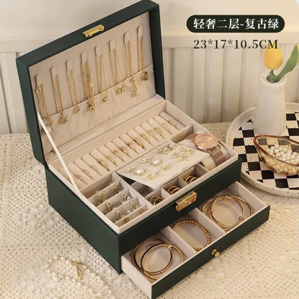 Jewelry Storage Box, Exquisite Necklace, Earrings, Gold Hand Jewelry, Earrings, Jewelry Box, Large Capacity, 2025 Model Drawer